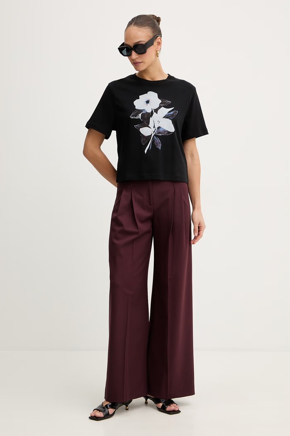 Bavlněné tričko Trussardi G1326100244N černá SS26