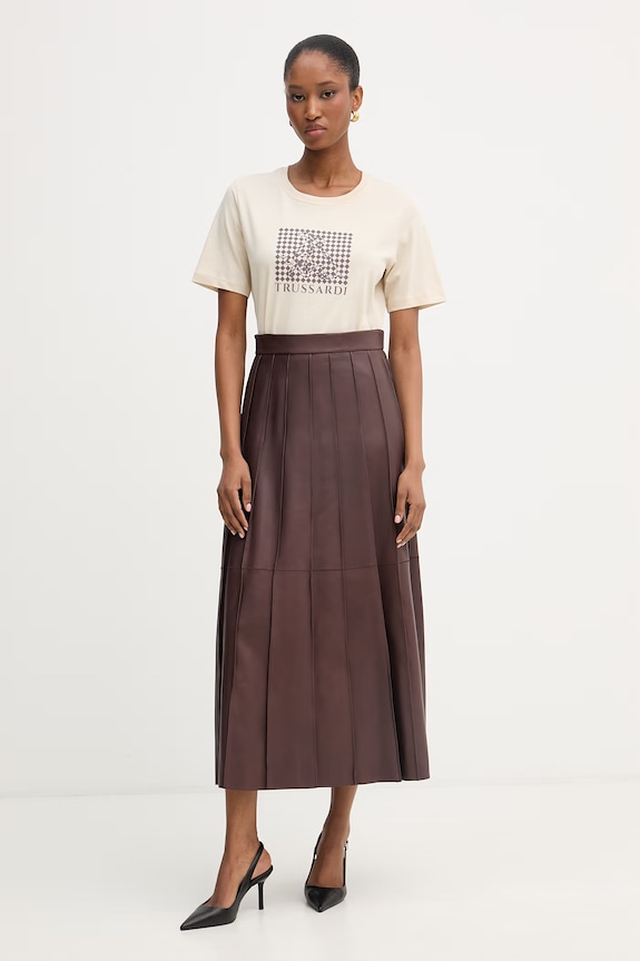 Trussardi tricou pentru femei, din bumbac G1346000246N bej SS26