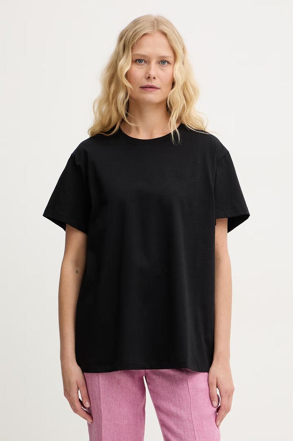 Twinset basic tričko dámske bavlnené čierna 261TT2450