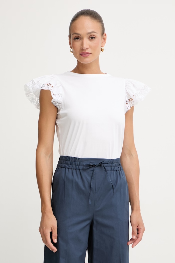Twinset majica ženska od pamuka bijela 261TT2064