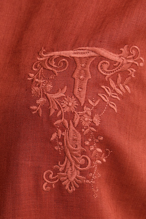 Twinset top za žene od lana 261TT2303 smeđa