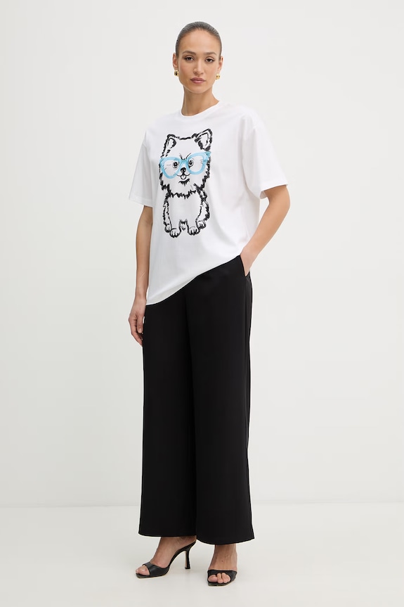Twinset T-shirt da donna in cotone 261AQ2010 bianco SS26