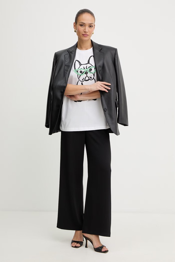 Twinset T-shirt da donna in cotone 261AQ2010 bianco SS26