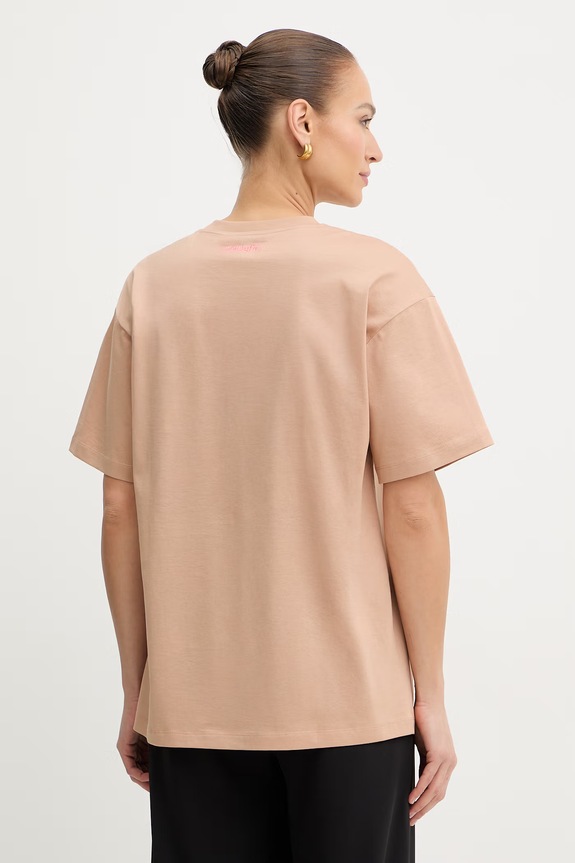 Ruházat Twinset női pamut T-shirt 261AQ2010 bézs