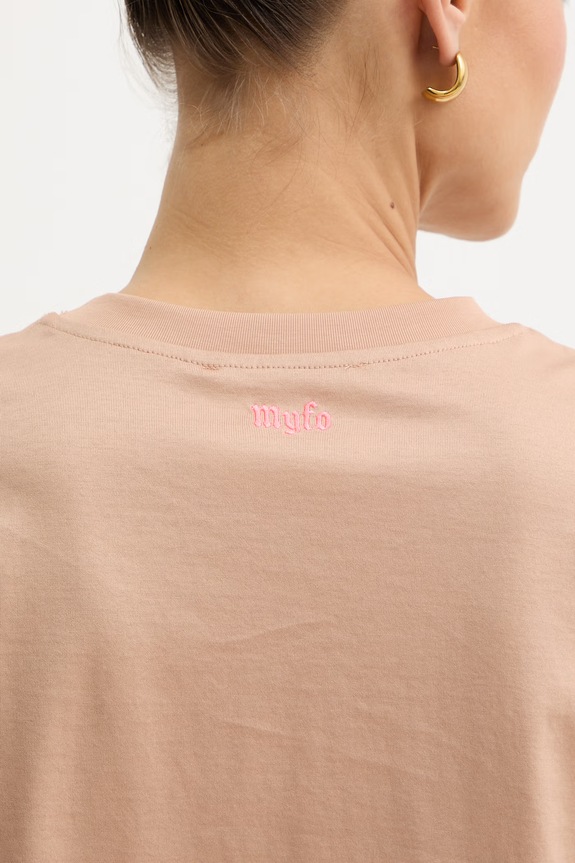 Twinset női pamut T-shirt 261AQ2010 bézs