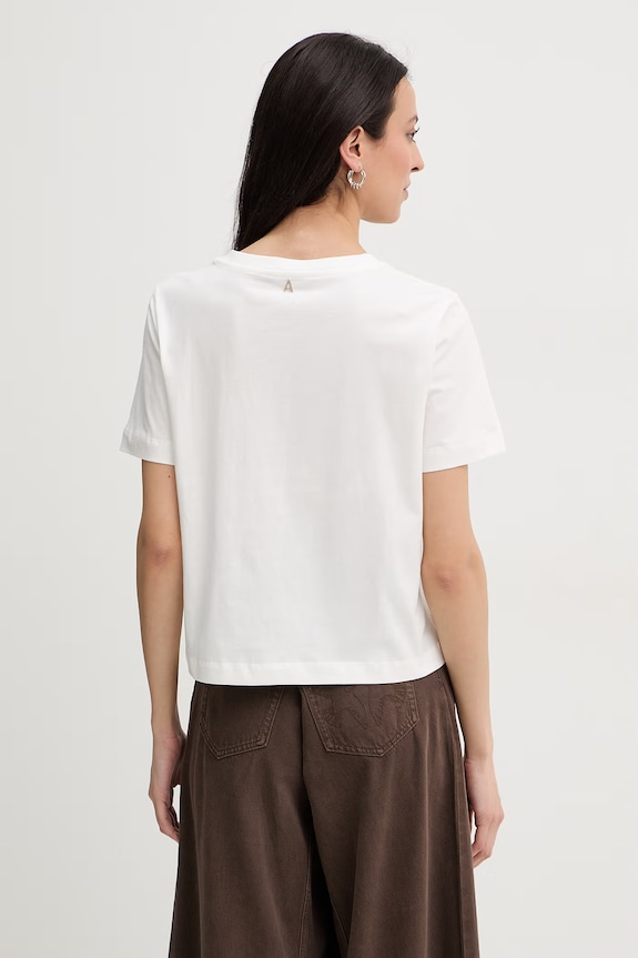 Odzież Twinset t-shirt damski bawełniany 261AT2151 biały