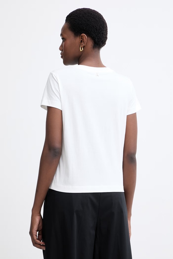 Îmbrăcăminte Twinset tricou pentru femei, din bumbac 261AT2190 bej