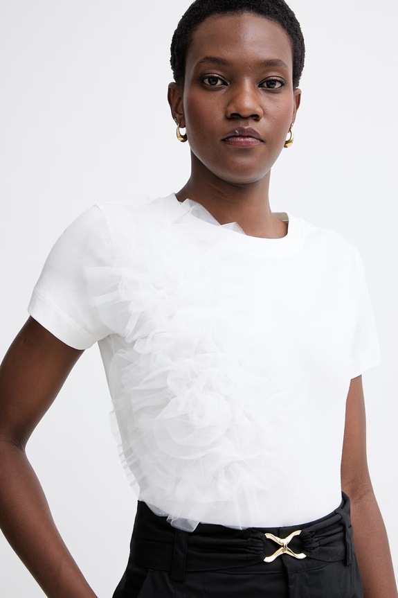 Twinset tricou pentru femei, din bumbac bej 261AT2190