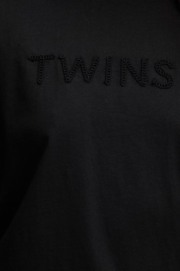 Twinset тениска дамска памучна 261LM2NJJ черен