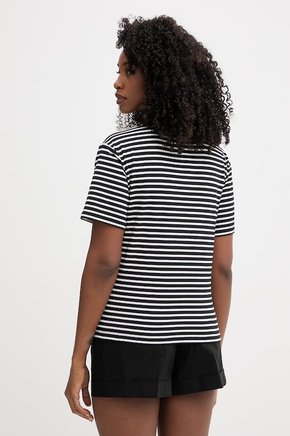 Odzież Twinset t-shirt damski bawełniany z elastanem 261LM2GBB czarny