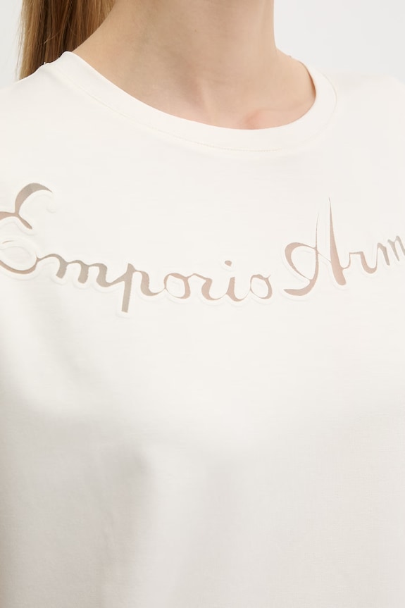 Emporio Armani Underwear tričko dámske s bavlnou EW000616.AF20243 béžová