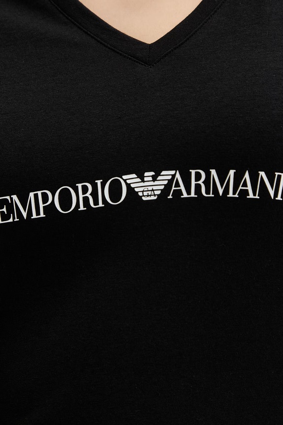 Emporio Armani Underwear T-shirt da donna con cotone EW000409.AF19026 nero