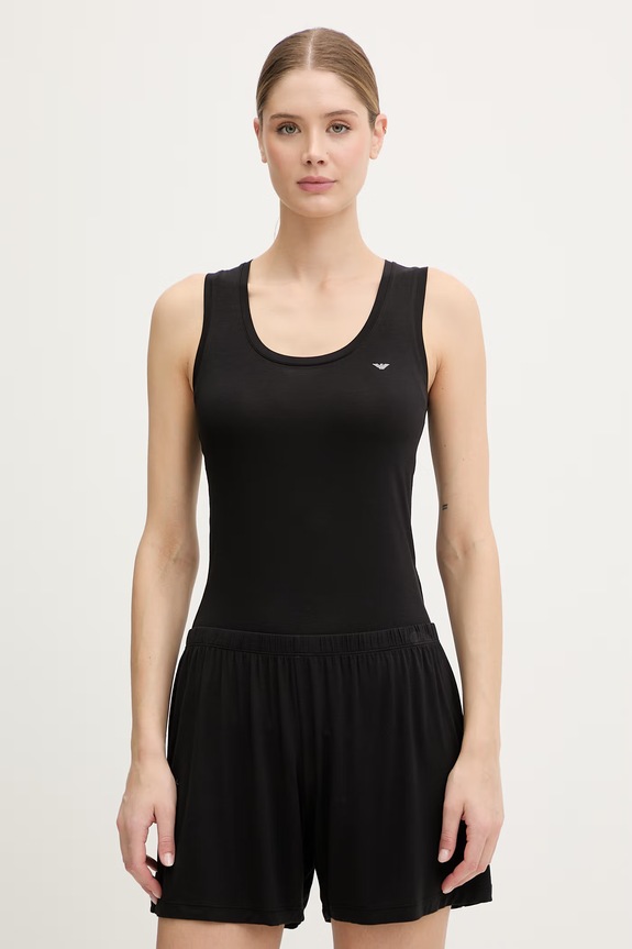 Emporio Armani Underwear top ženski viskozen črna EW000407.AF19024