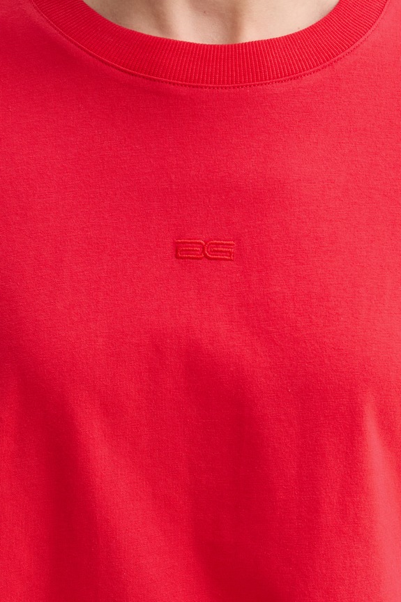 Gestuz t-shirt oversize damski bawełniany 10911064 czerwony