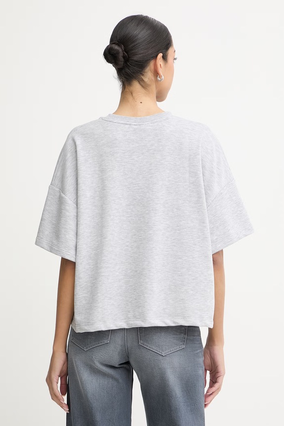 Îmbrăcăminte Gestuz crop top pentru femei, cu bumbac 10911090 gri