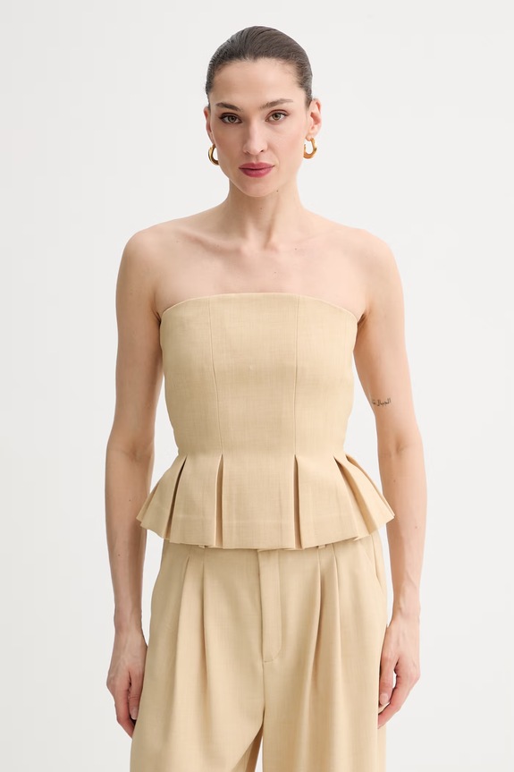 Gestuz top damski beżowy 10911102