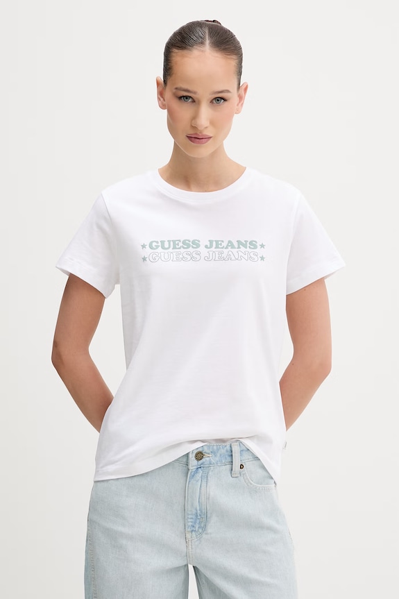 Guess Jeans tričko dámske bavlnené biela W6GIC5.K8HM0