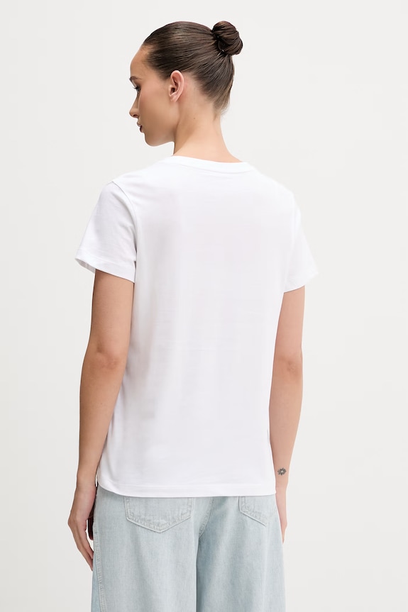 Oblečenie Guess Jeans tričko dámske bavlnené W6GIC5.K8HM0 biela