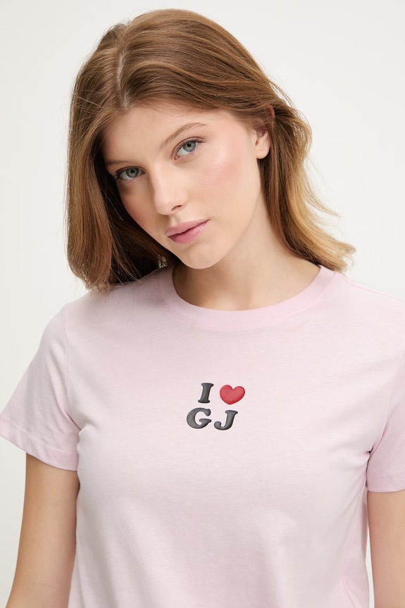 Guess Jeans női pamut T-shirt rózsaszín W6GI45.K8HM0