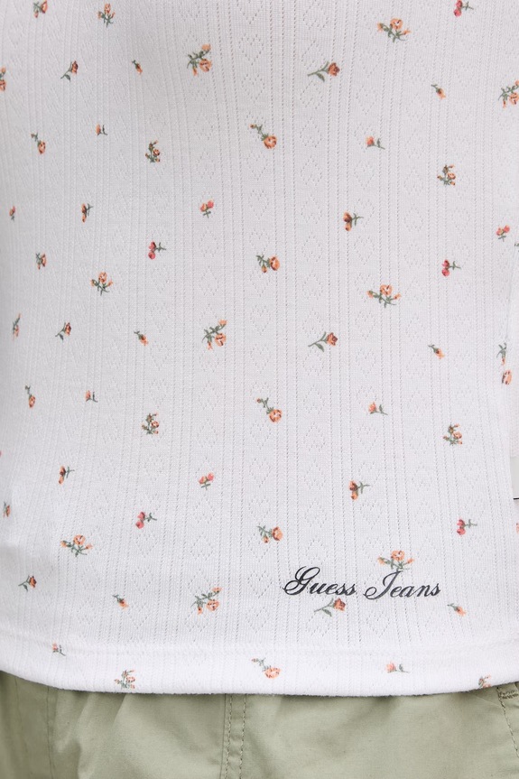 Guess Jeans crop top pentru femei W6GPB5.KH172 alb