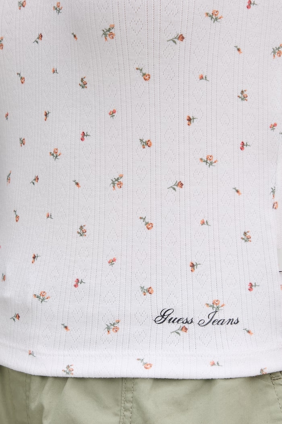Guess Jeans crop top pentru femei W6GPB5.KH172 alb