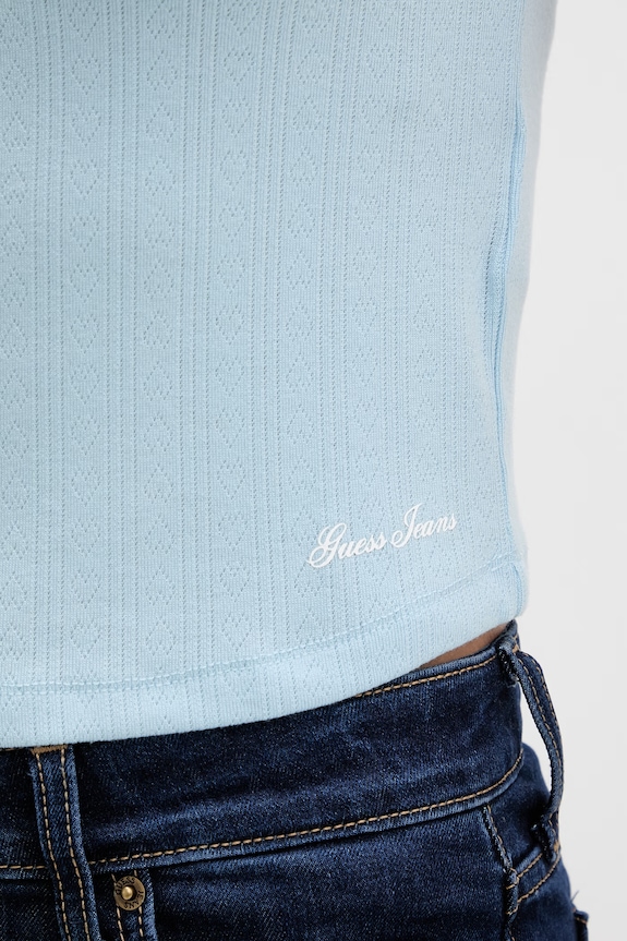 Guess Jeans t-shirt damski W6GPB6.KG372 niebieski