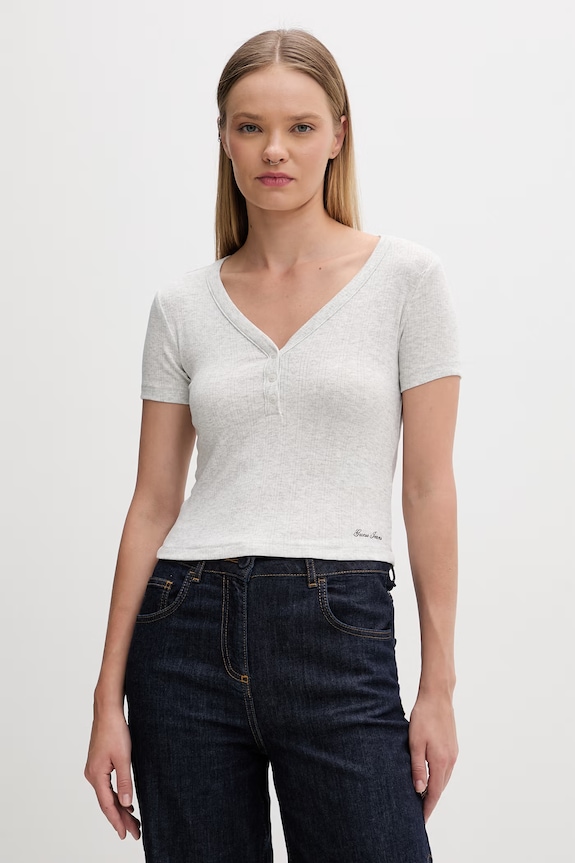 Guess Jeans tricou pentru femei gri W6GPB6.KG372