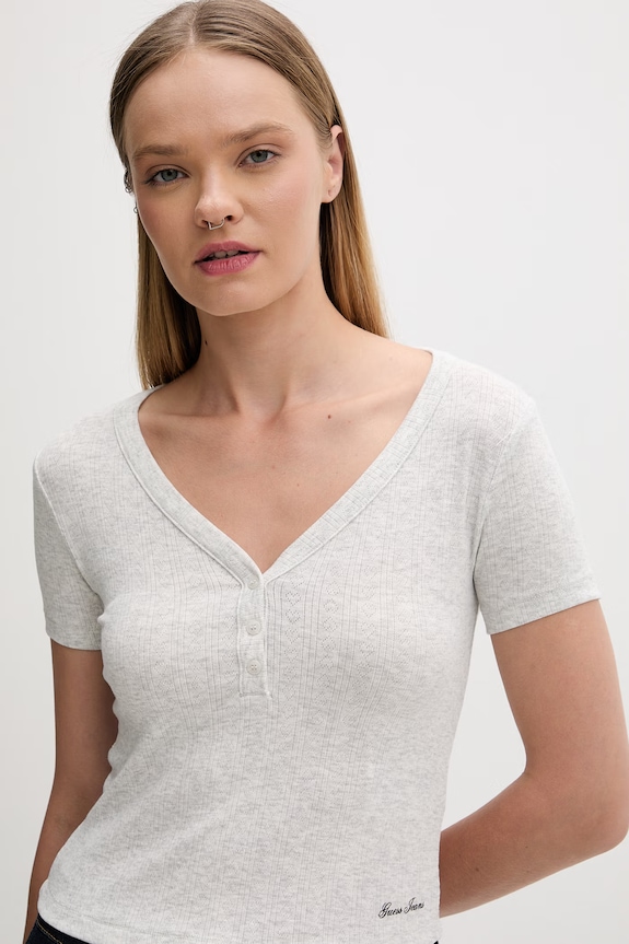 Guess Jeans tricou pentru femei gri W6GPB6.KG372