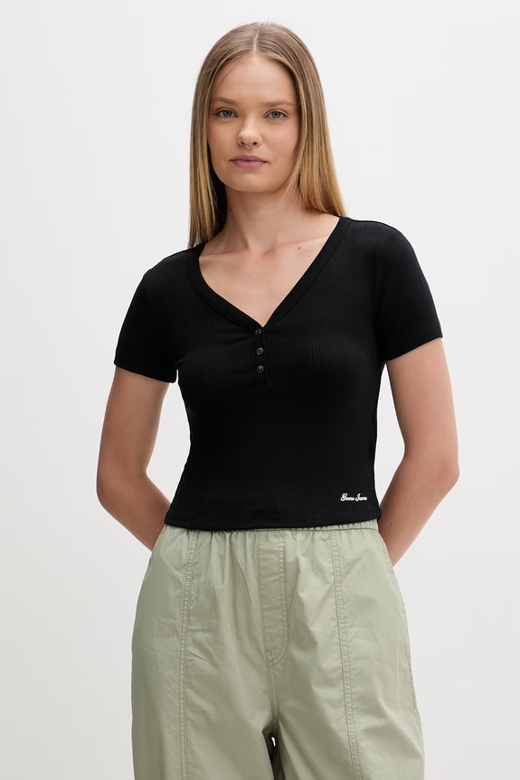 Guess Jeans tricou pentru femei negru W6GPB6.KG372