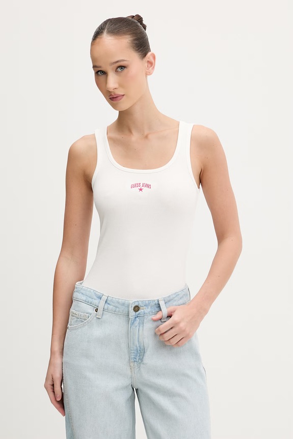 Guess Jeans top dámsky béžová W6GPZ2.KA0H1