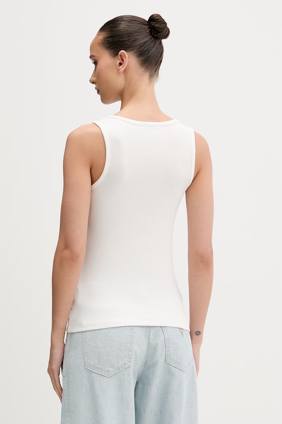 Oblečenie Guess Jeans top dámsky W6GPZ2.KA0H1 béžová