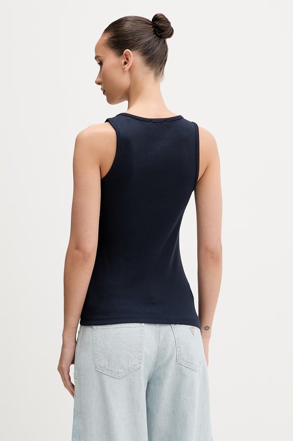 Oblečenie Guess Jeans top dámsky W6GPZ2.KA0H1 tmavomodrá