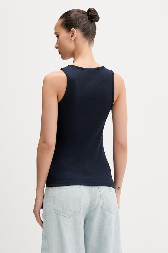 Oblečenie Guess Jeans top dámsky W6GPZ2.KA0H1 tmavomodrá