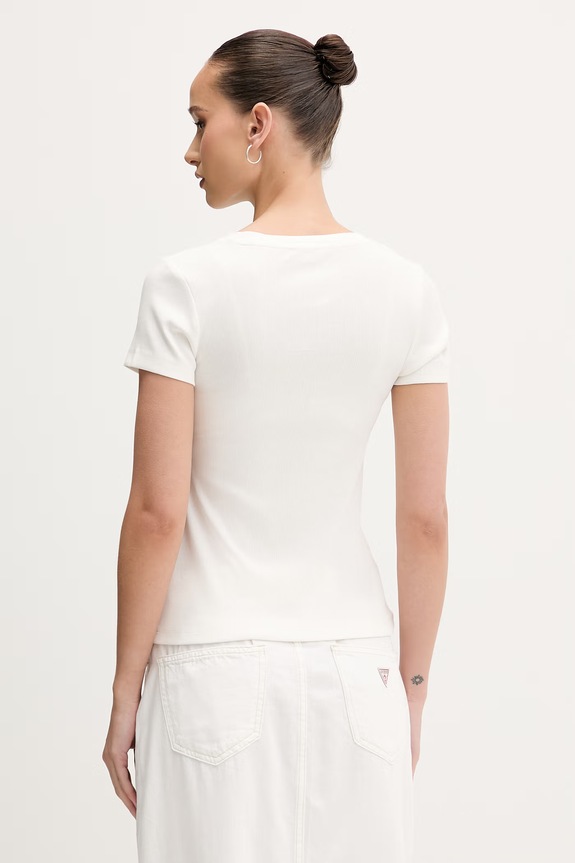 Odzież Guess Jeans t-shirt damski W6GPZ3.KA0H1 beżowy