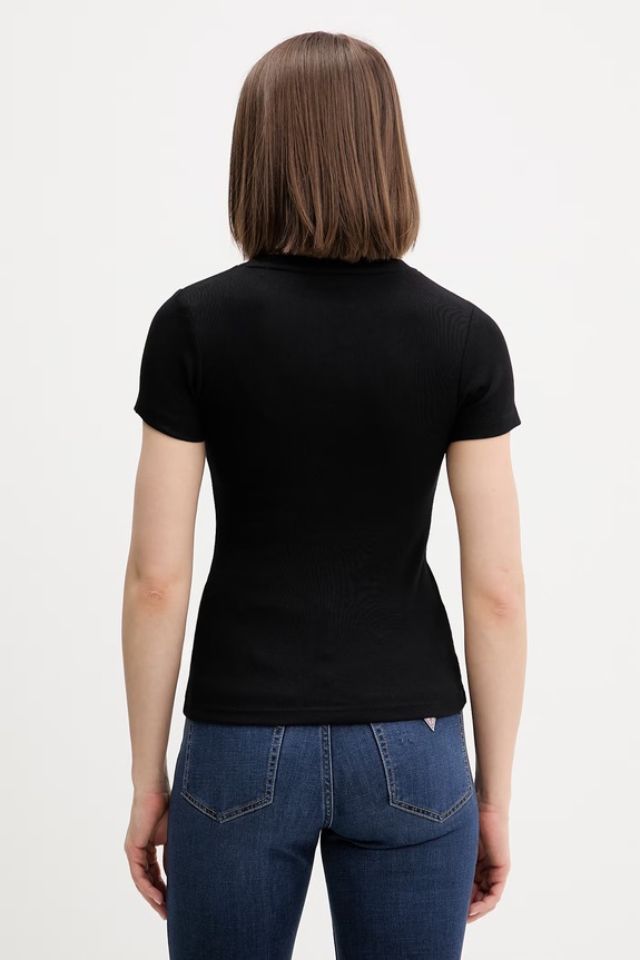 Odzież Guess Jeans t-shirt damski W6GPZ3.KA0H1 czarny