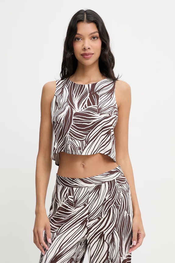 Guess plážový top dámsky ZOE hnedá E6GH05.WP232