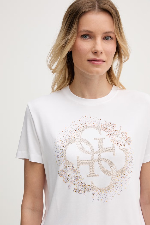Dámske tričko Guess CORINNE biela E6GI01.K68D2