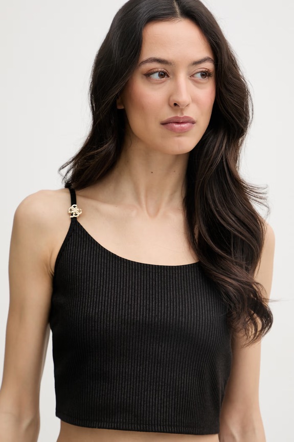 Guess top plażowy damski NEREA czarny E6GP01.KG322