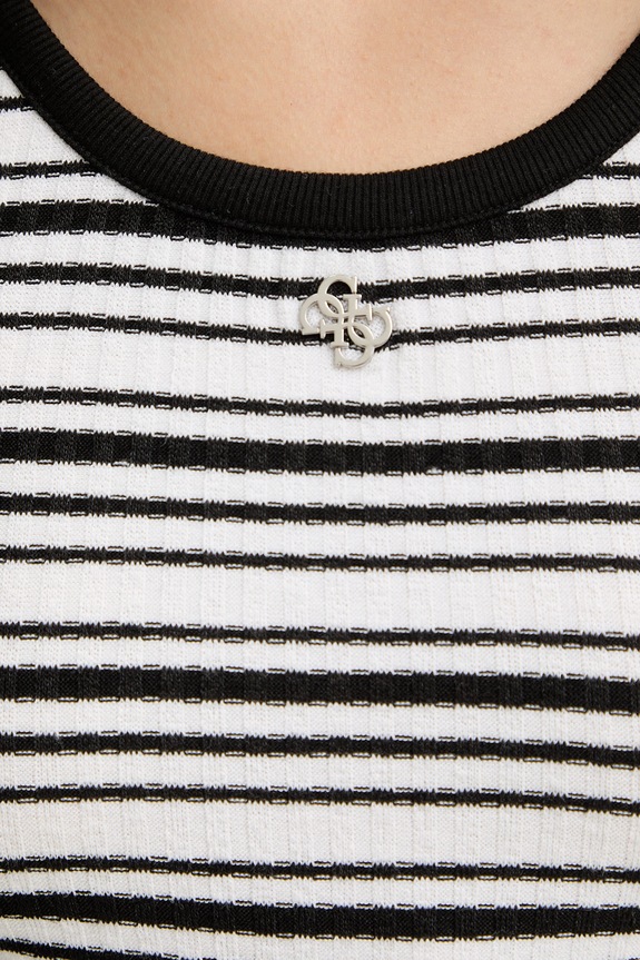 Guess crop top damskie NIKI E6GP03.KG482 czarny