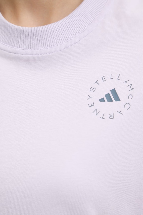 adidas by Stella McCartney tricou de antrenament pentru femei, din bumbac JZ0689 violet