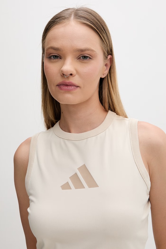 Adidas crop top pentru femei x Z.N.E bej KA0088
