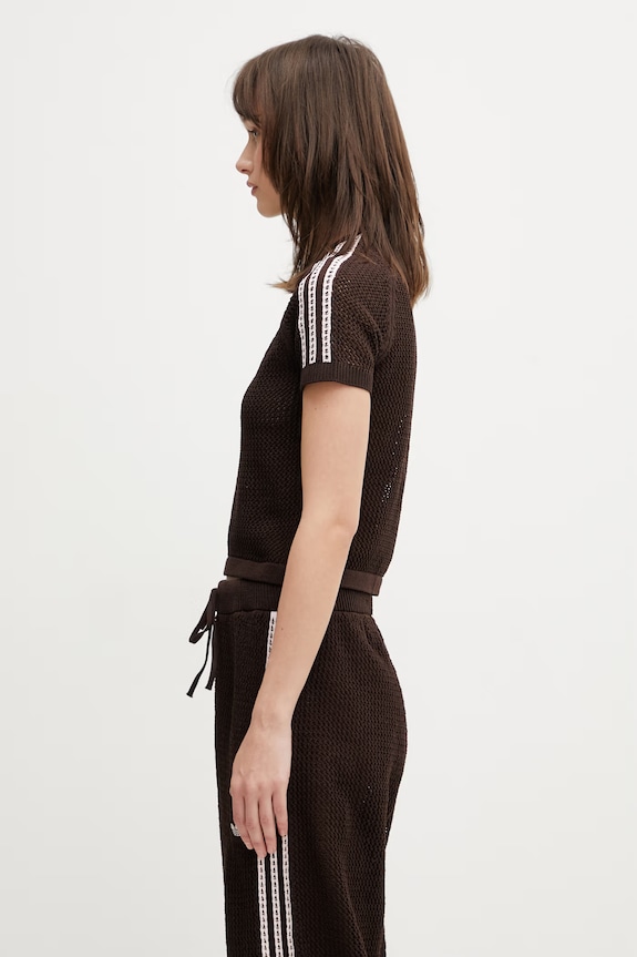 adidas Originals tricou ajurat pentru femei KC6480 maro SS26