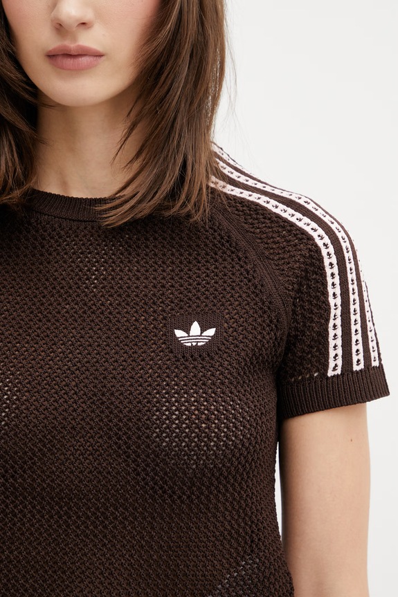 adidas Originals футболка ажурная для женщин коричневый KC6480