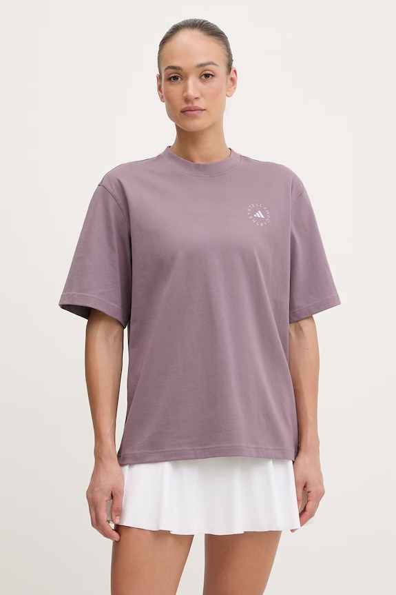 adidas by Stella McCartney tricou pentru femei, din bumbac violet KC8824