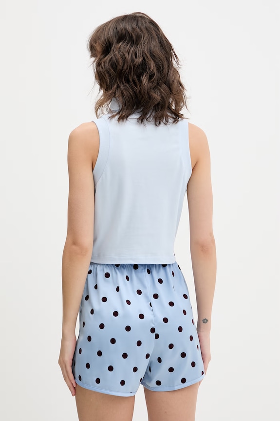 Îmbrăcăminte adidas Originals crop top pentru femei, din bumbac cu elastan KD3702 albastru
