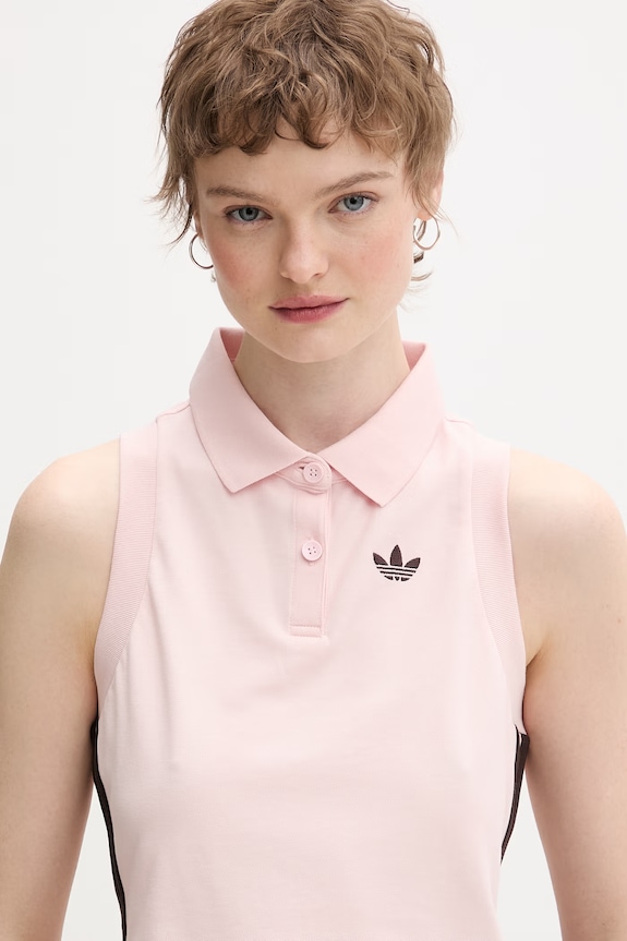 adidas Originals top damski bawełniany z elastanem różowy KD3703