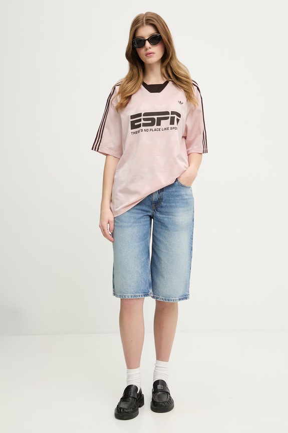 Dámske oversize tričko adidas Originals KG3611 ružová SS26