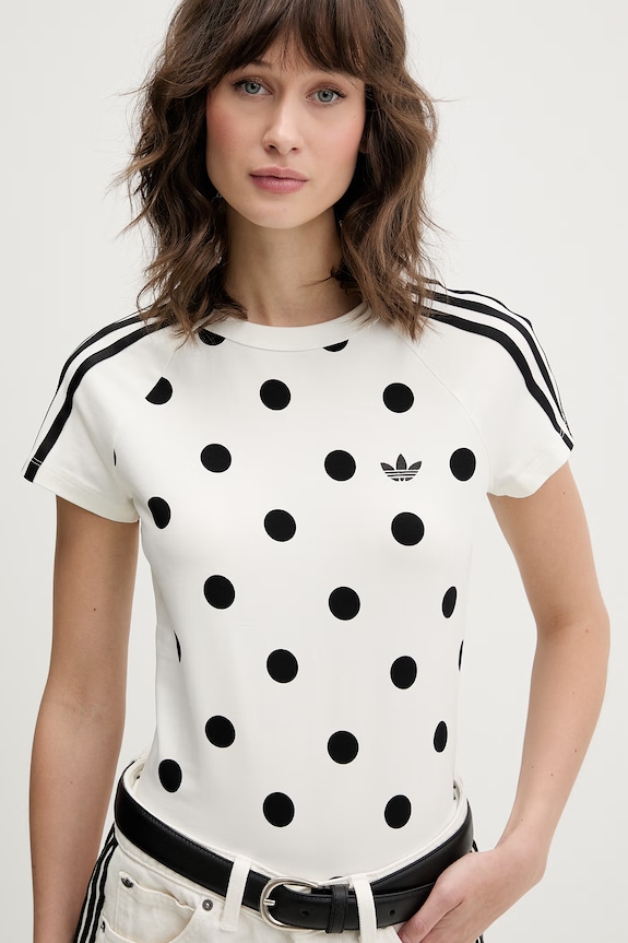 Adidas Originals тениска дамска от памук с еластан бежов KV1193