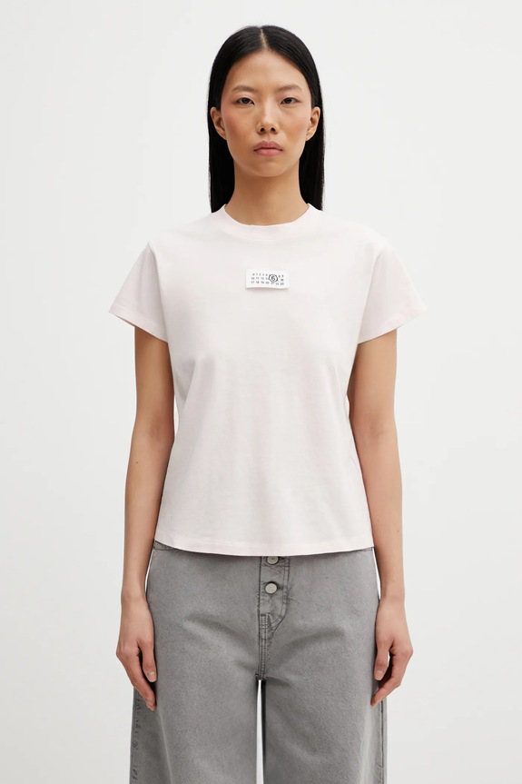 Pamučna majica MM6 Maison Margiela regular roza S52GC0326.M20170.231