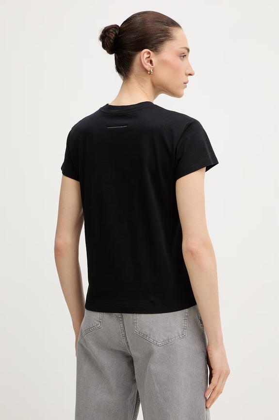Oblečení Bavlněné tričko MM6 Maison Margiela S52GC0327.M20170 černá